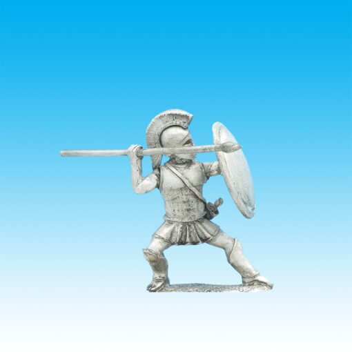 GRK005B Hoplite on backfoot, spear at head height